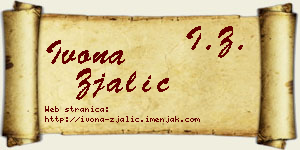 Ivona Zjalić vizit kartica